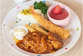 ミックスフライ定食